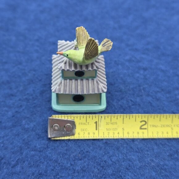 Vintage Lenox Garden Birdhouse Thimble Broad Billed Hummingbird on Pagoda 1994 - Picture 4 of 5